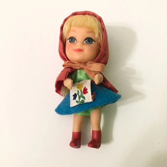 Vintage Liddle Kiddle Red Riding Hiddle Hood Storybook Doll Book Wolf Incomplete - Picture 16 of 16